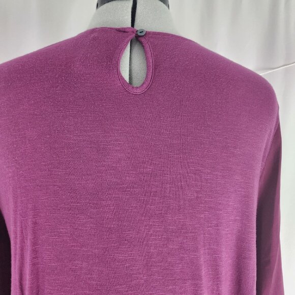 Dolan Left Coast Collection Womens XL Burgundy Knotted Front Blouse - Picture 15 of 16